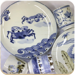 染付（そめつけ）体験〜青い絵を描こう〜）作り